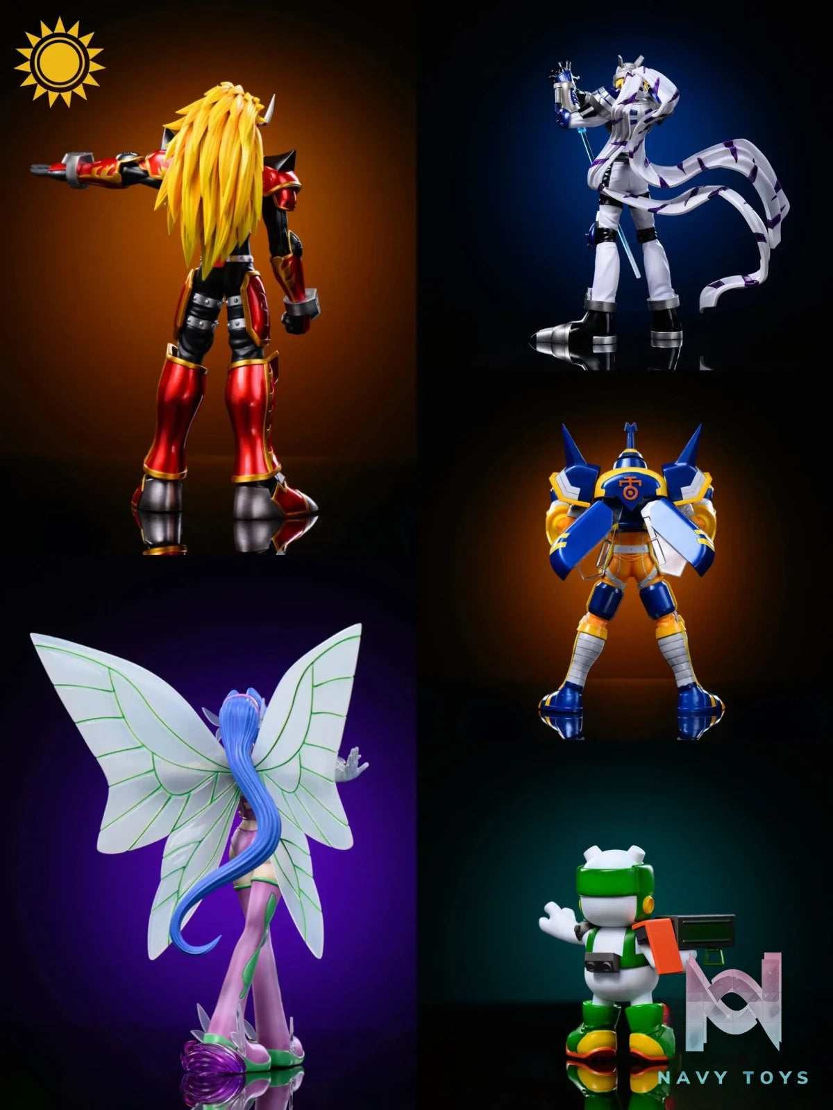 Sun Toys Studio – Agnimon X Wolfmon X Blitzmon X Fairymon X Chackmon Digimon