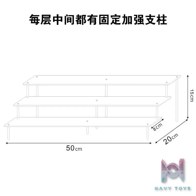Showcase Factory – Acrylic Stair Display Stand for Nendoroids Blind Boxes Mini Figures