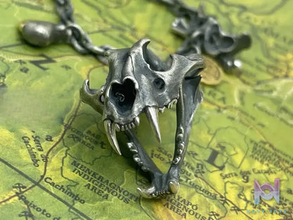 Shou Jiang Studio – Original Design Realistic Tiger Skull Pendant Original