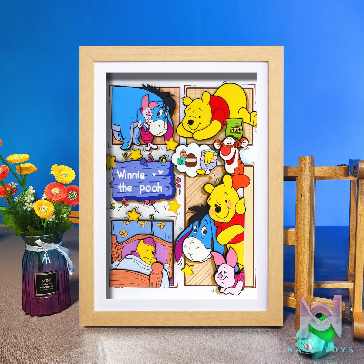 Yu Zhi Jiang Studio – Winnie the Pooh Multiple Characters 3D Decorative Painting Winnie the Pooh and Friends