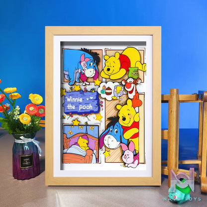 Yu Zhi Jiang Studio – Winnie the Pooh Multiple Characters 3D Decorative Painting Winnie the Pooh and Friends