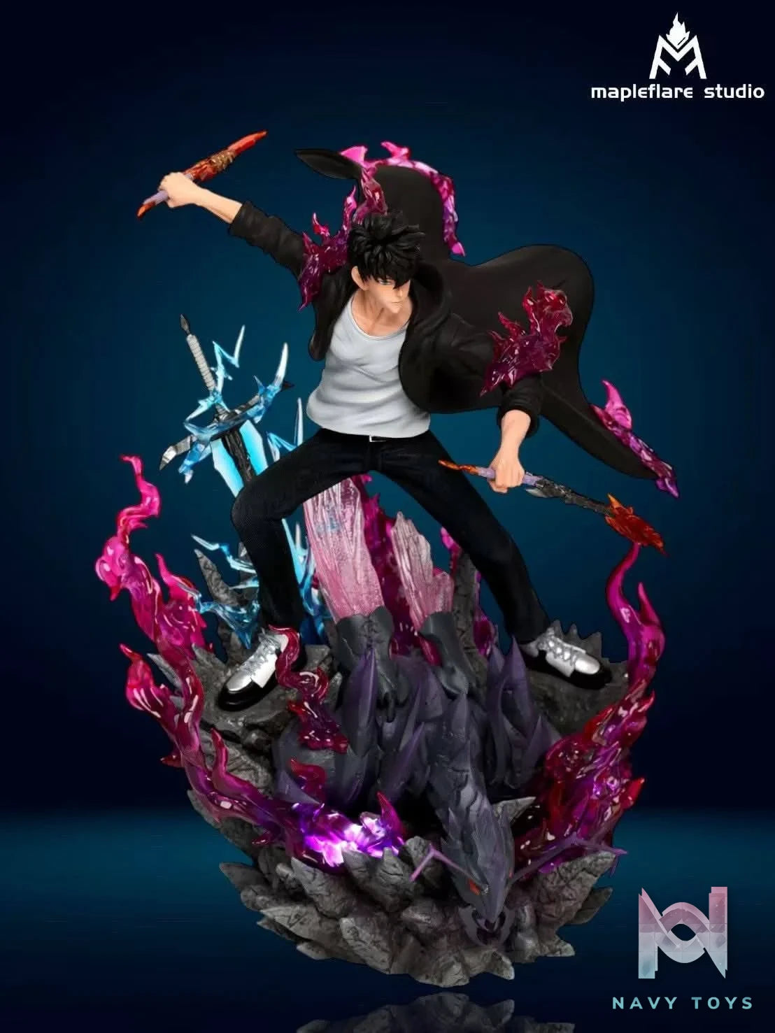 Sung Jinwoo & Cha Hea In resin statue Mapleflare Studio anime figure