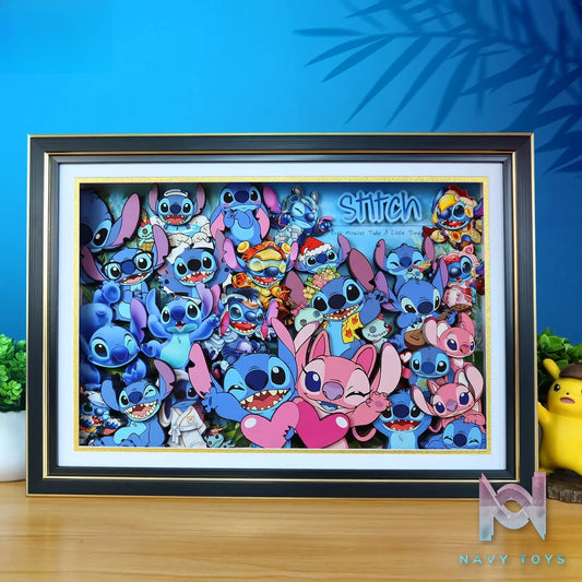 KALA HOME Studio – Stitch X Angel 3D Decorative Painting Lilo & Stitch