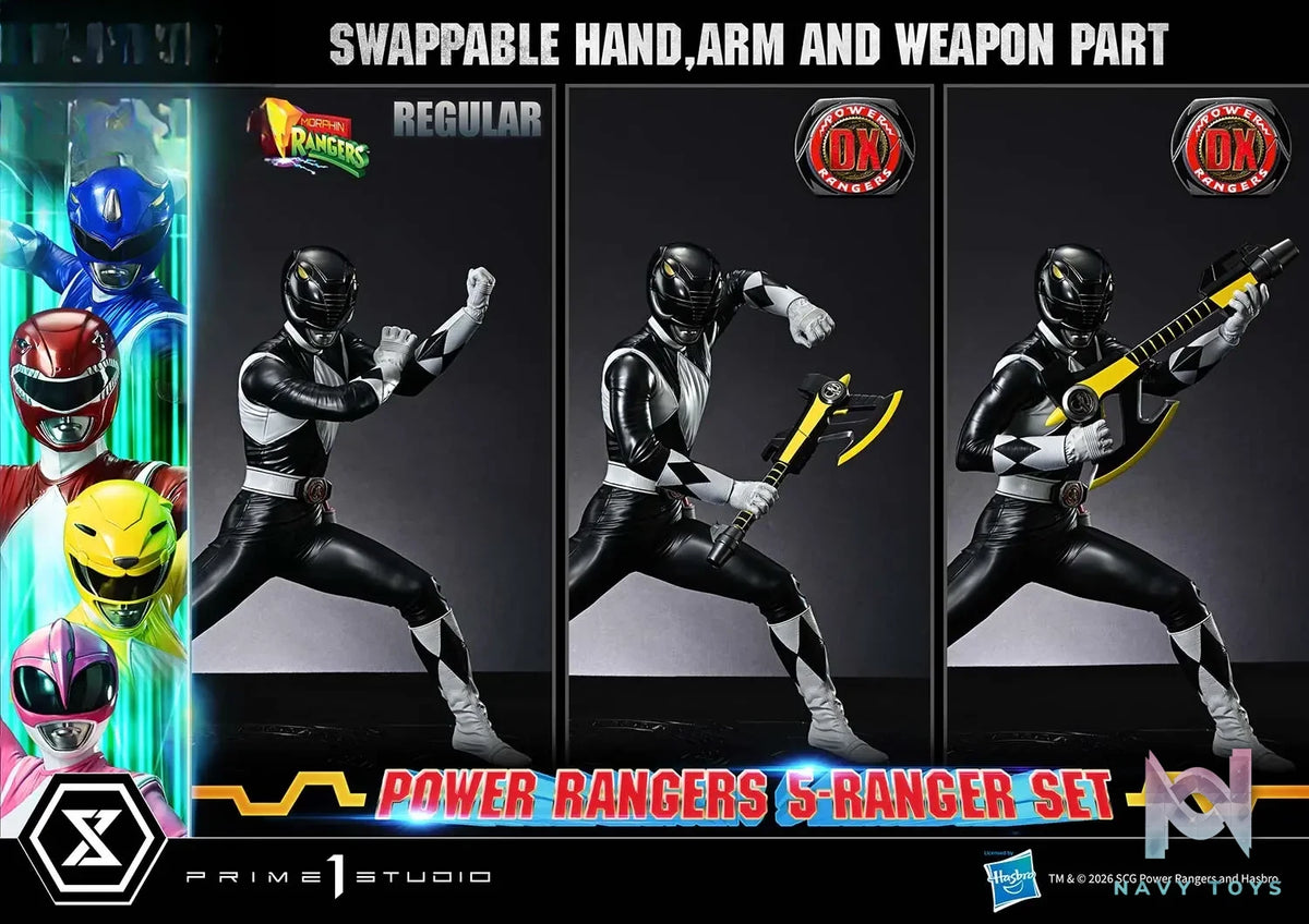 Prime 1 Studio – Premium Masterline Mighty Morphin Power Rangers Power Rangers 5-Ranger Set PMPWR-01 PMPWR-01DX PMPWR-01DXS (Licensed)