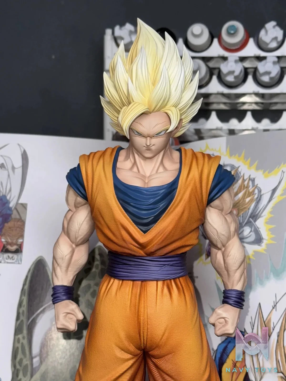 XG Studio - Dragon Ball Z Super Saiya 2 Goku resin statue Navy Toys anime figure