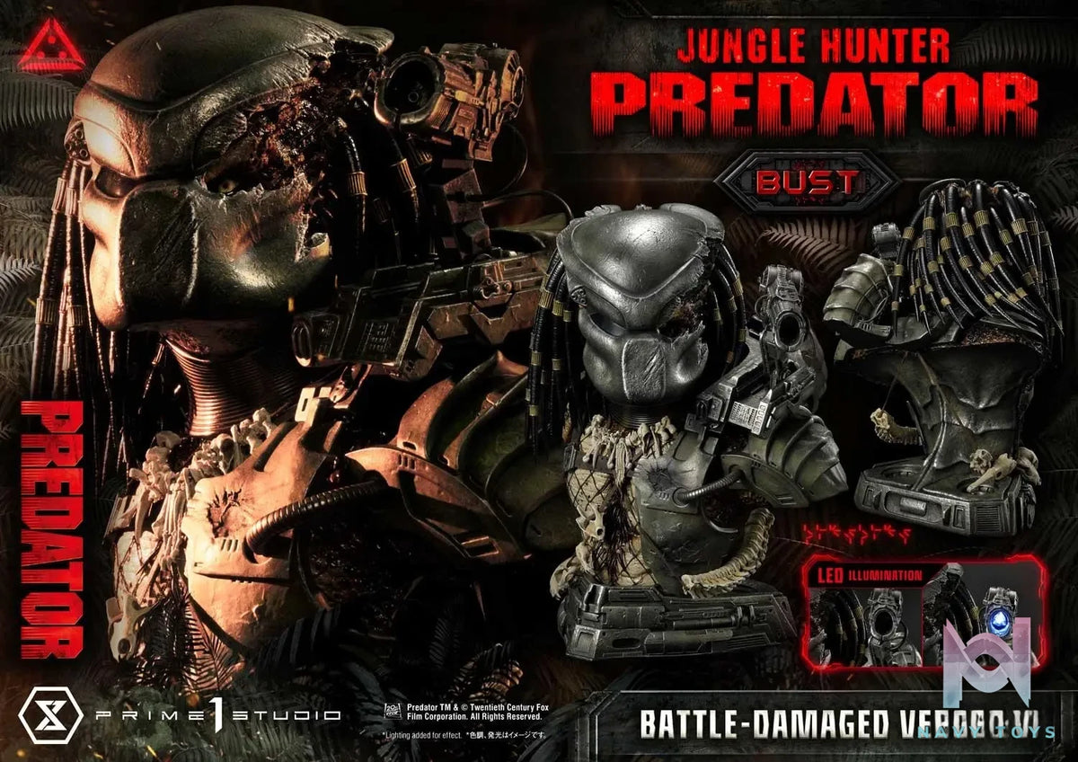 Prime 1 Studio – Premium Bust Predator (Film) Jungle Hunter Predator Battle-Damaged PBPR-03 (Licensed)