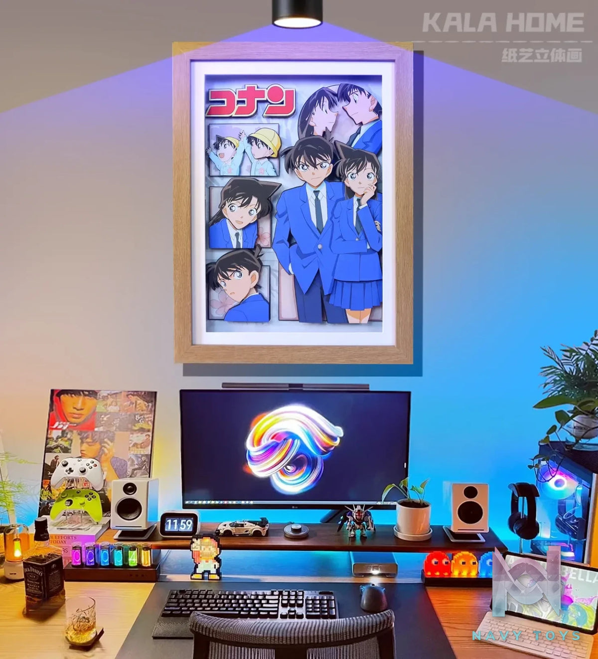 KALA HOME Studio – Shinichi Kudo X Ran Mouri 3D Decorative Painting Detective Conan