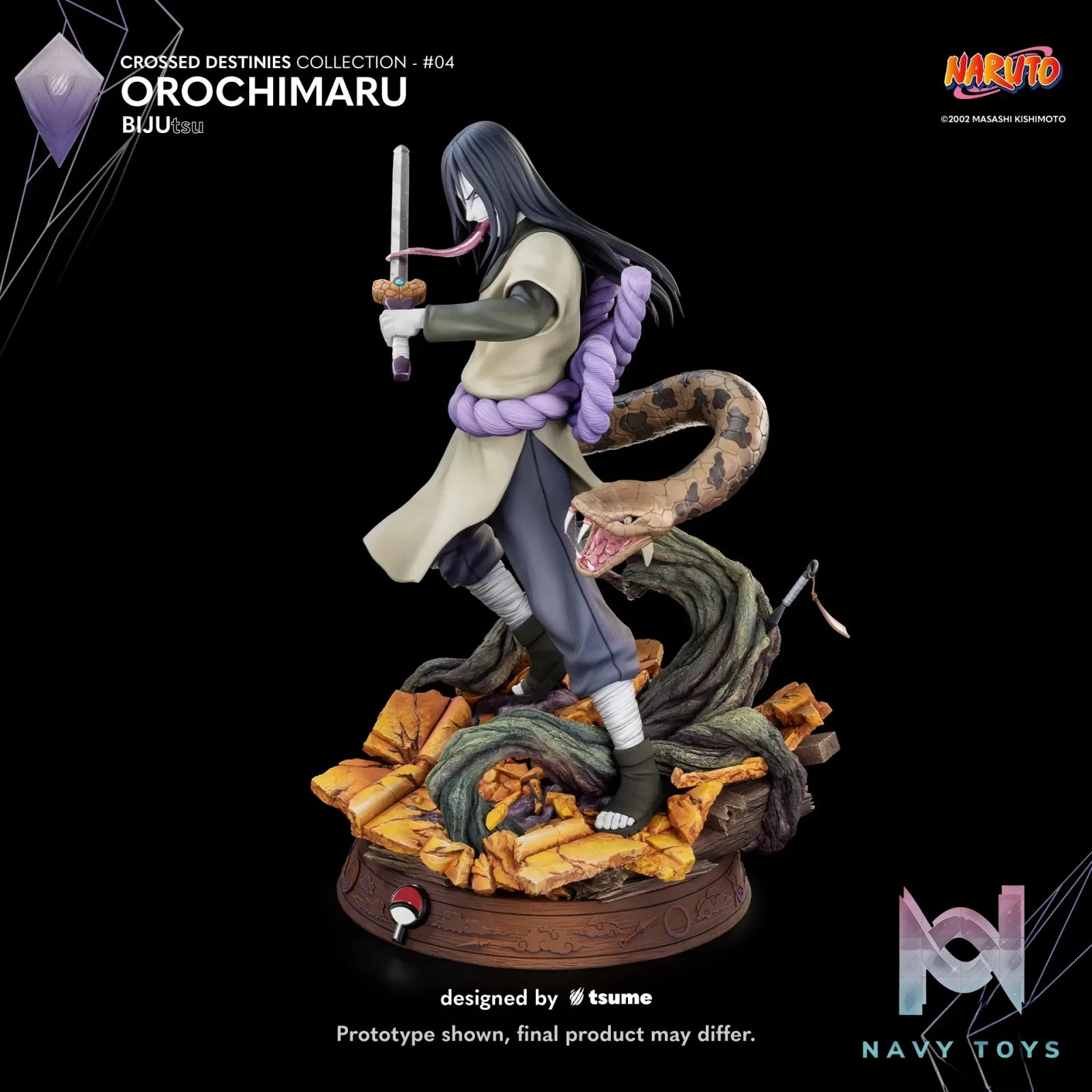 TSUME Studio - Naruto Orochimaru BIJUtsu (Licensed) resin statue Navy Toys anime figure