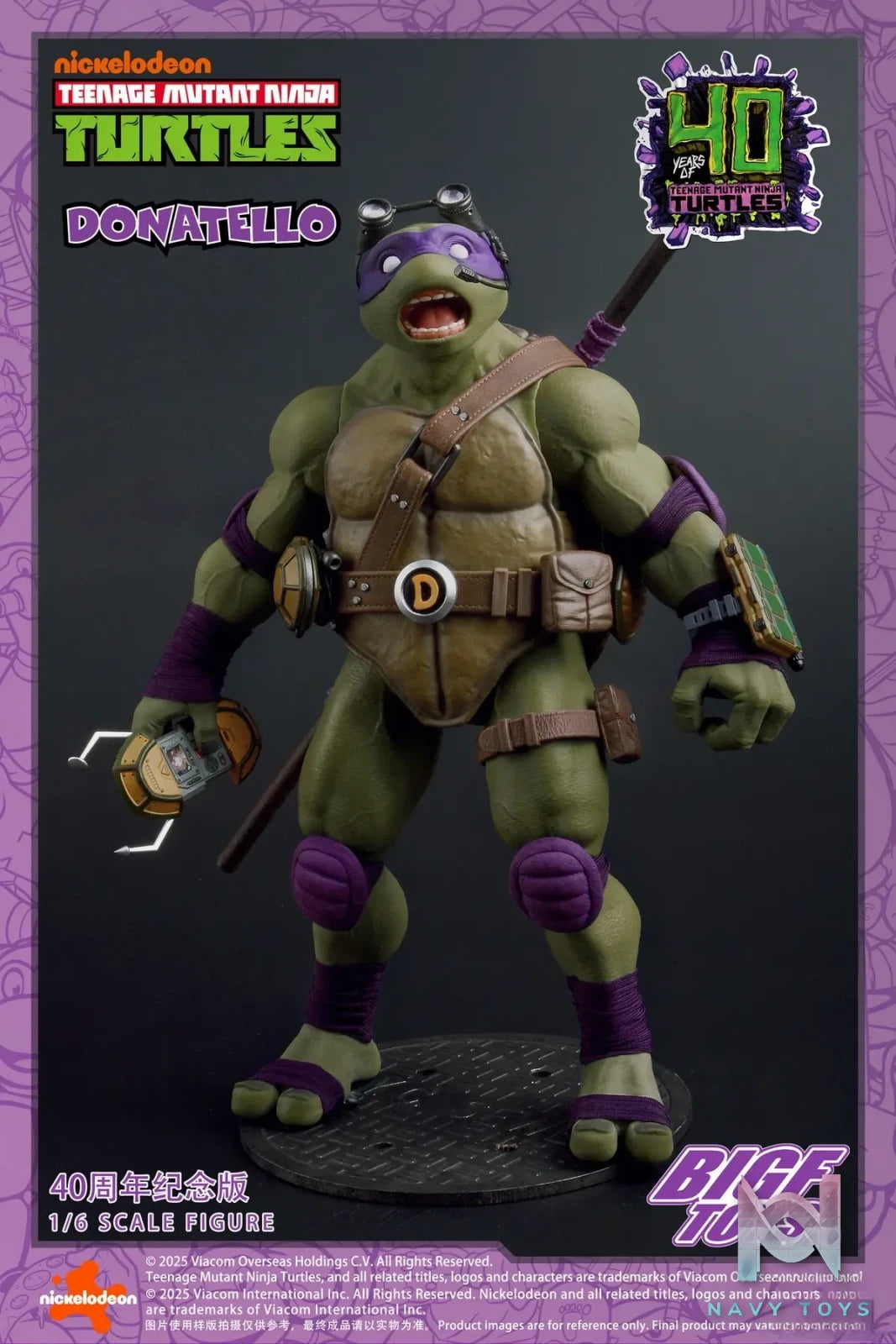 BIGFTOYS – TNMT Donatello 40th Anniversary Edition Action Figure BIGF-003 (Licensed)