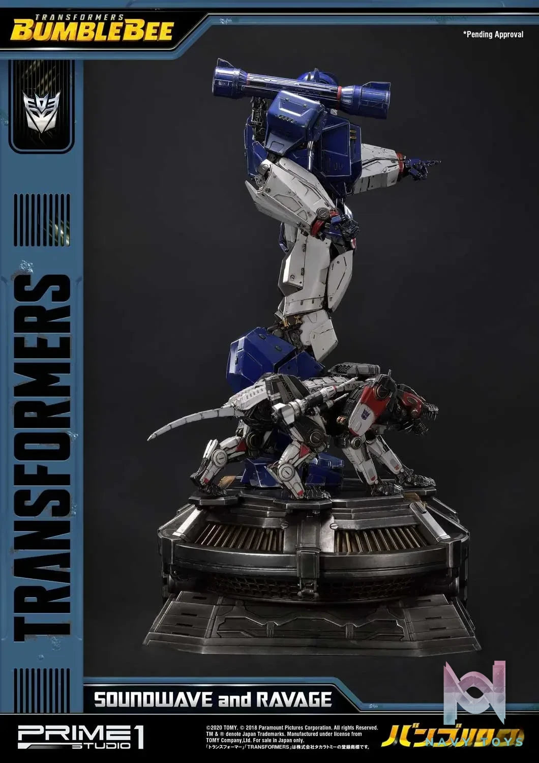 Prime 1 Studio – Museum Masterline Transformers: Bumblebee (Film) Soundwave & Ravage MMTFM-27 MMTFM-27EX (Licensed)