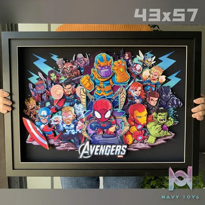 KALA HOME Studio – Marvel Multiple Characters #01 3D Decorative Painting Marvel