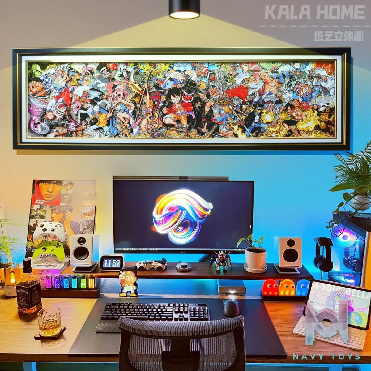 KALA HOME Studio – One Piece Multiple Characters #09 3D Decorative Painting One Piece