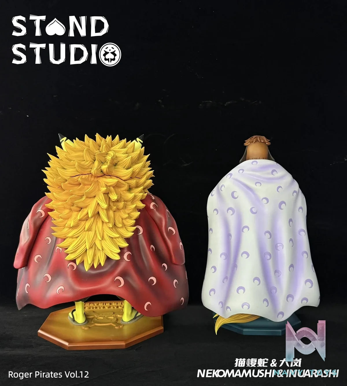 Nekomamushi & Inuarashi resin statue stand studio anime figure