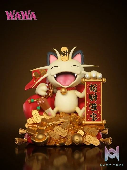 WAWA Studio - Pokémon Fortune Series Meowth 2.0 resin statue Navy Toys anime figure