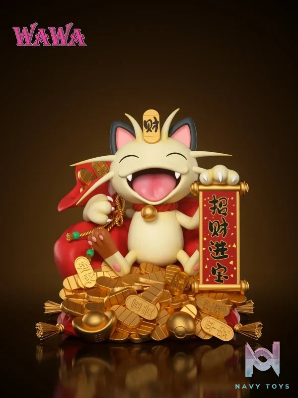 WAWA Studio - Pokémon Fortune Series Meowth 2.0 resin statue Navy Toys anime figure