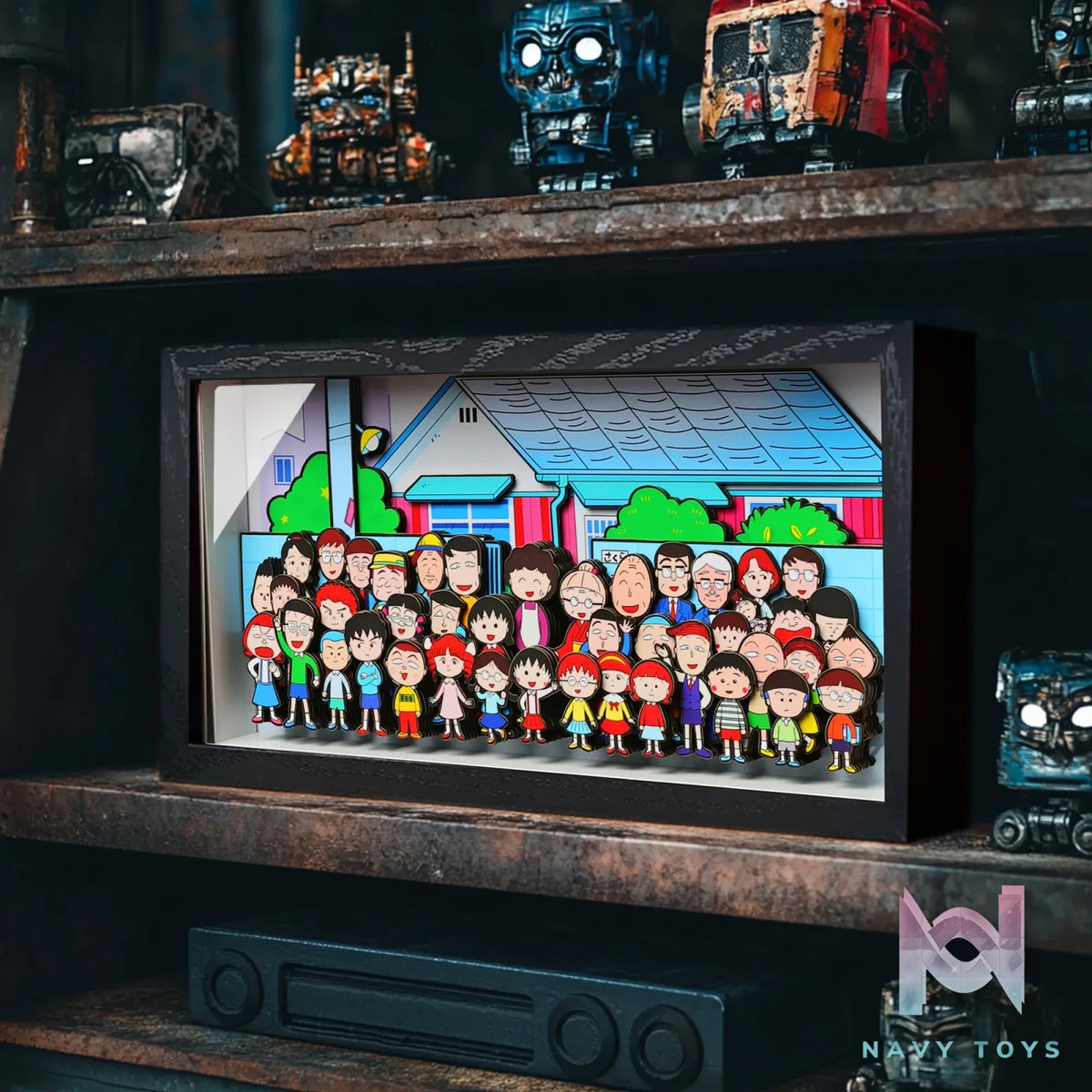Yu Zhi Jiang Studio – Chibi Maruko-chan Multiple Characters 3D Decorative Painting Chibi Maruko-chan