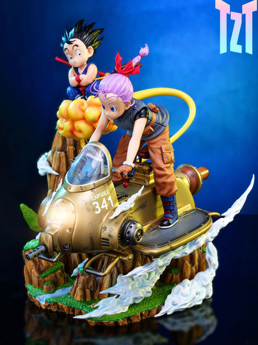 Bulma and kid Goku - Dragonball - TZT Studio resin statue TZT Studio anime figure