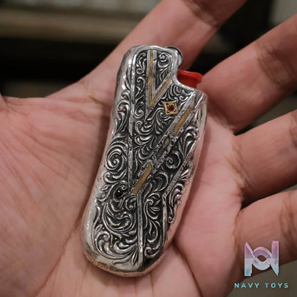 Raven Studio (silver jewelry) – Original Exclusive “Resplendent Splendor” Lindsay Engraved Bic J5 Lighter Case Original