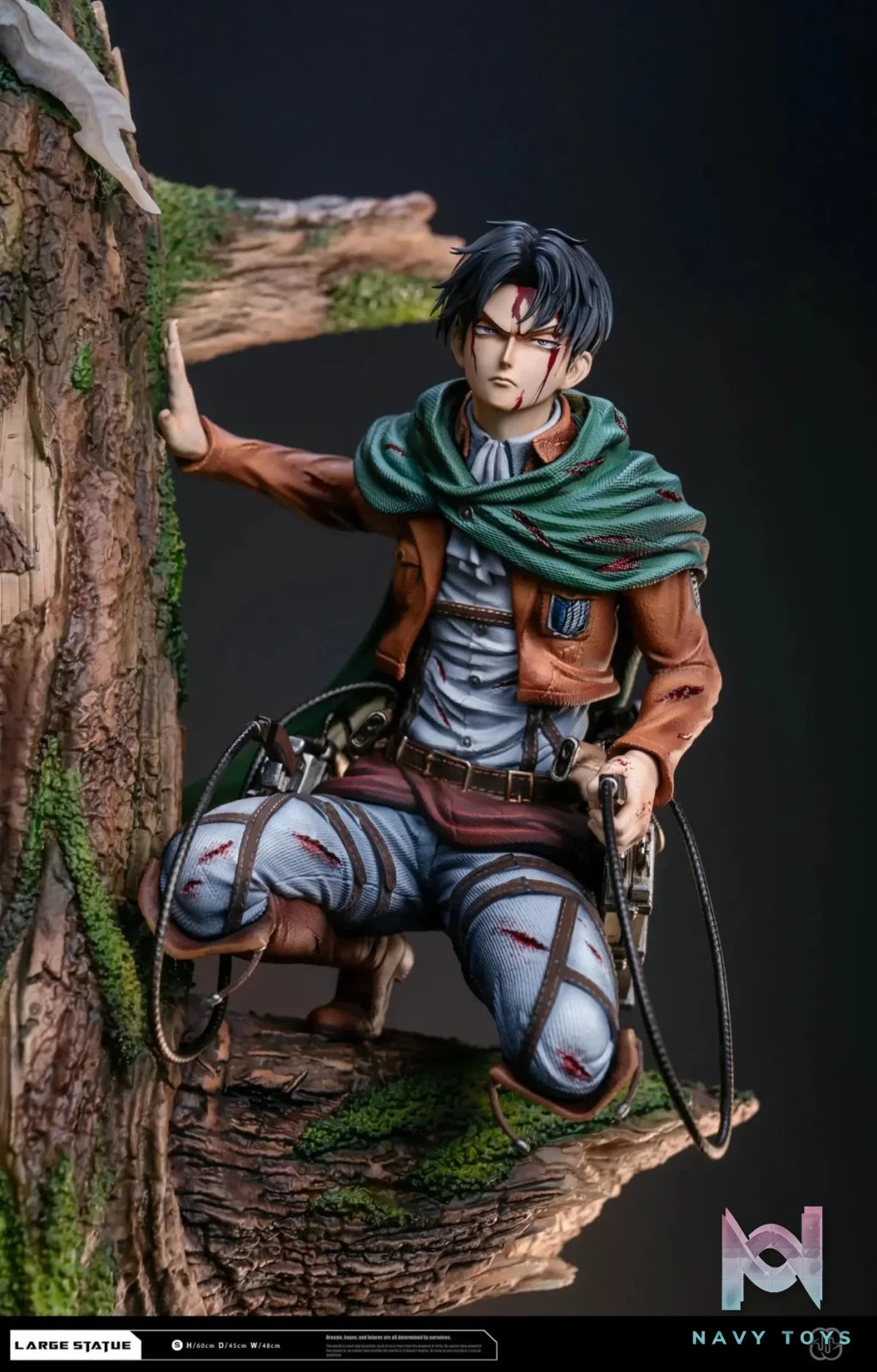 Hertz Studio - Attack On Titan The Sharpest Sword Levi & Erwin resin statue Navy Toys anime figure