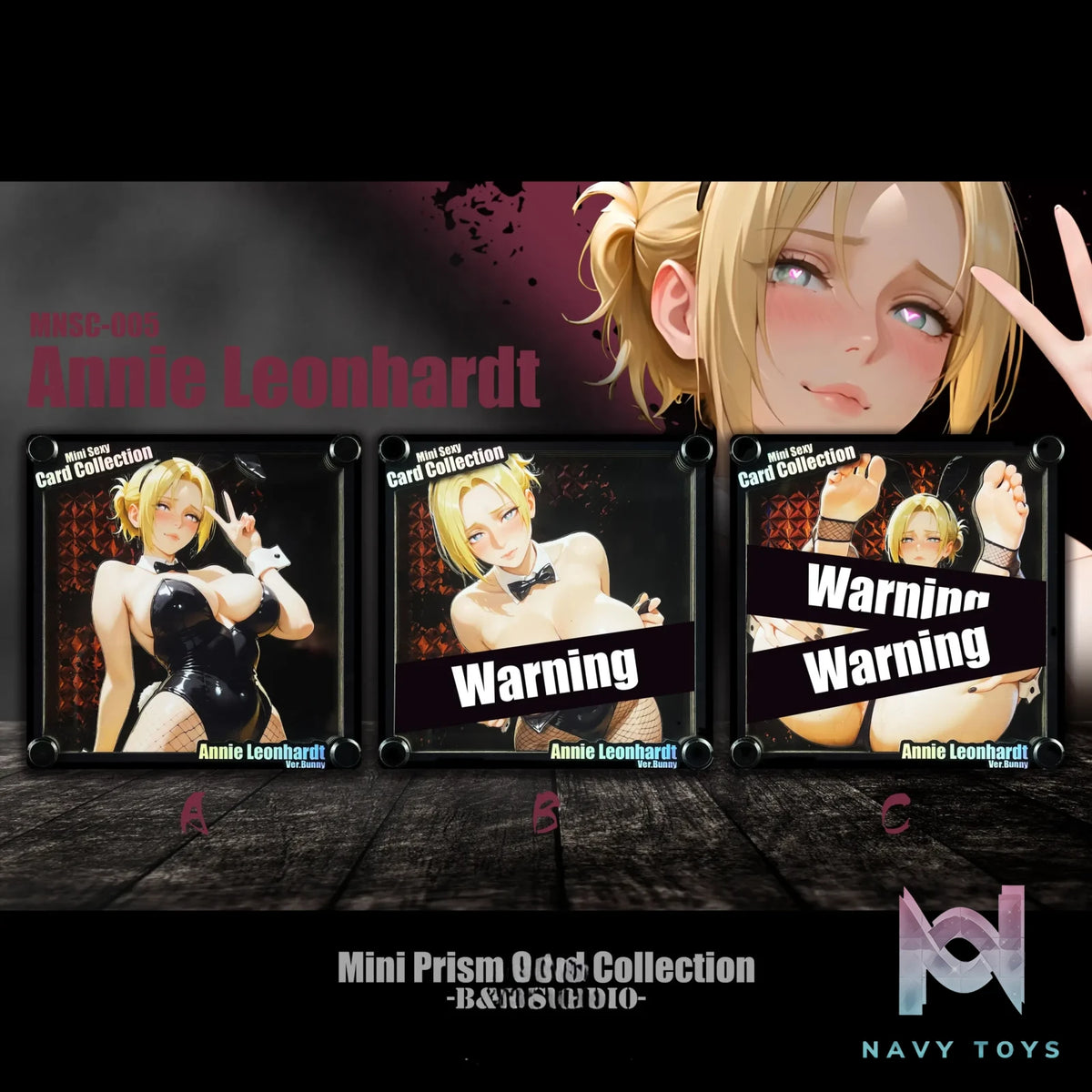B&W Studio – Mini Prism Card Annie Leonhart Ver.Bunny MNSC-005A MNSC-005B MNSC-005C Attack On Titan