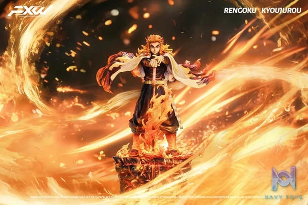 FXW Studio - Demon Slayer Nine Hashira Series Flame Hashira Rengoku Kyojuro resin statue Navy Toys anime figure