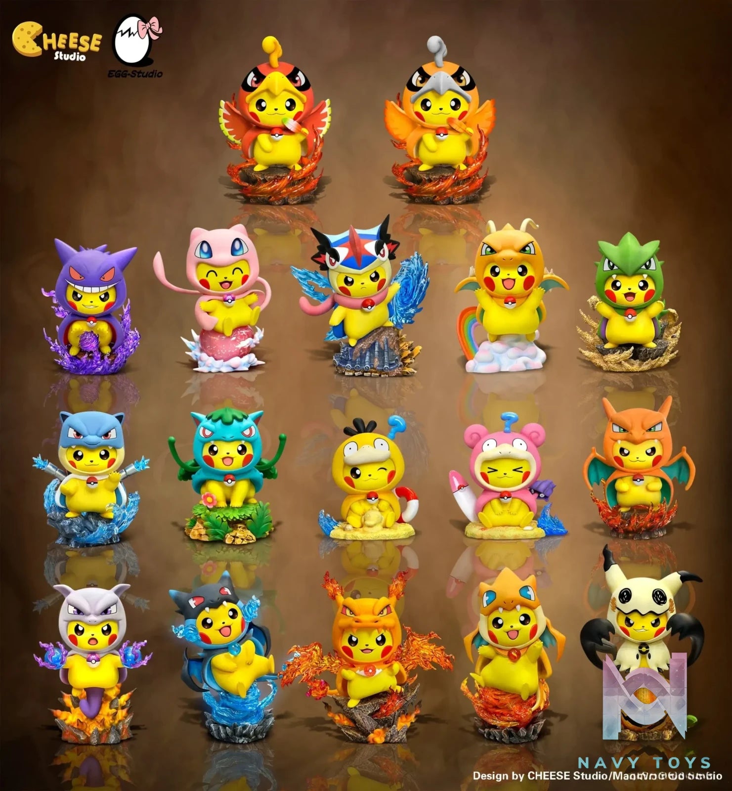 EGG Studio & Cheese Studio – Pokémon Ho-Oh Pikachu