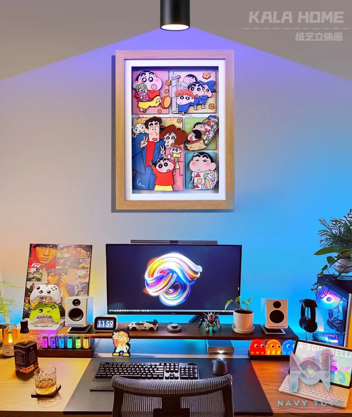 KALA HOME Studio – Crayon Shin-chan Multiple Characters #08 3D Decorative Painting Crayon Shin-chan