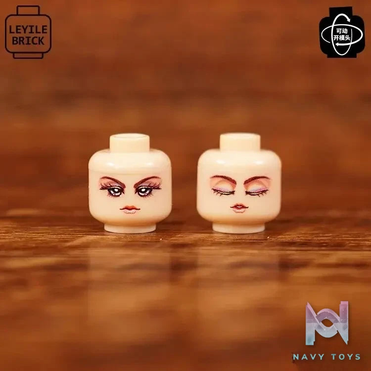LEYILEBRICK Studio – Cute Girl Posable Head #04 Original