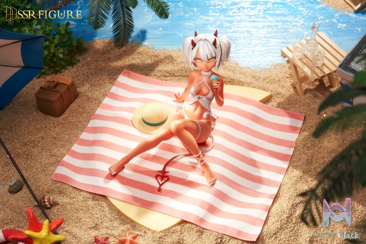 SSR FIGURE – Original SSR Figure Caffeine-chan & Dark Elf Dancer Summer Ver. (Licensed)