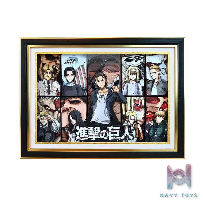 KALA HOME Studio – Attack on Titan Multiple Characters #08 Titan 3D Decorative Painting Attack on Titan