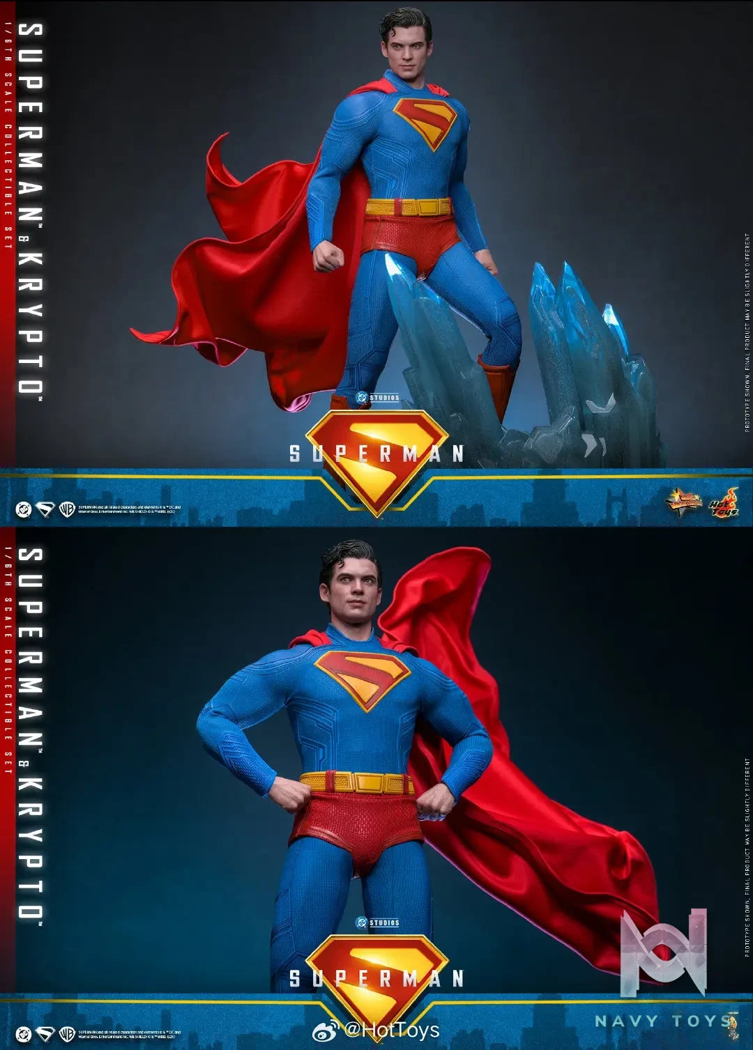 Hottoys – Superman & Krypto 1/6th scale Collectible Set MMS812 (Licensed)