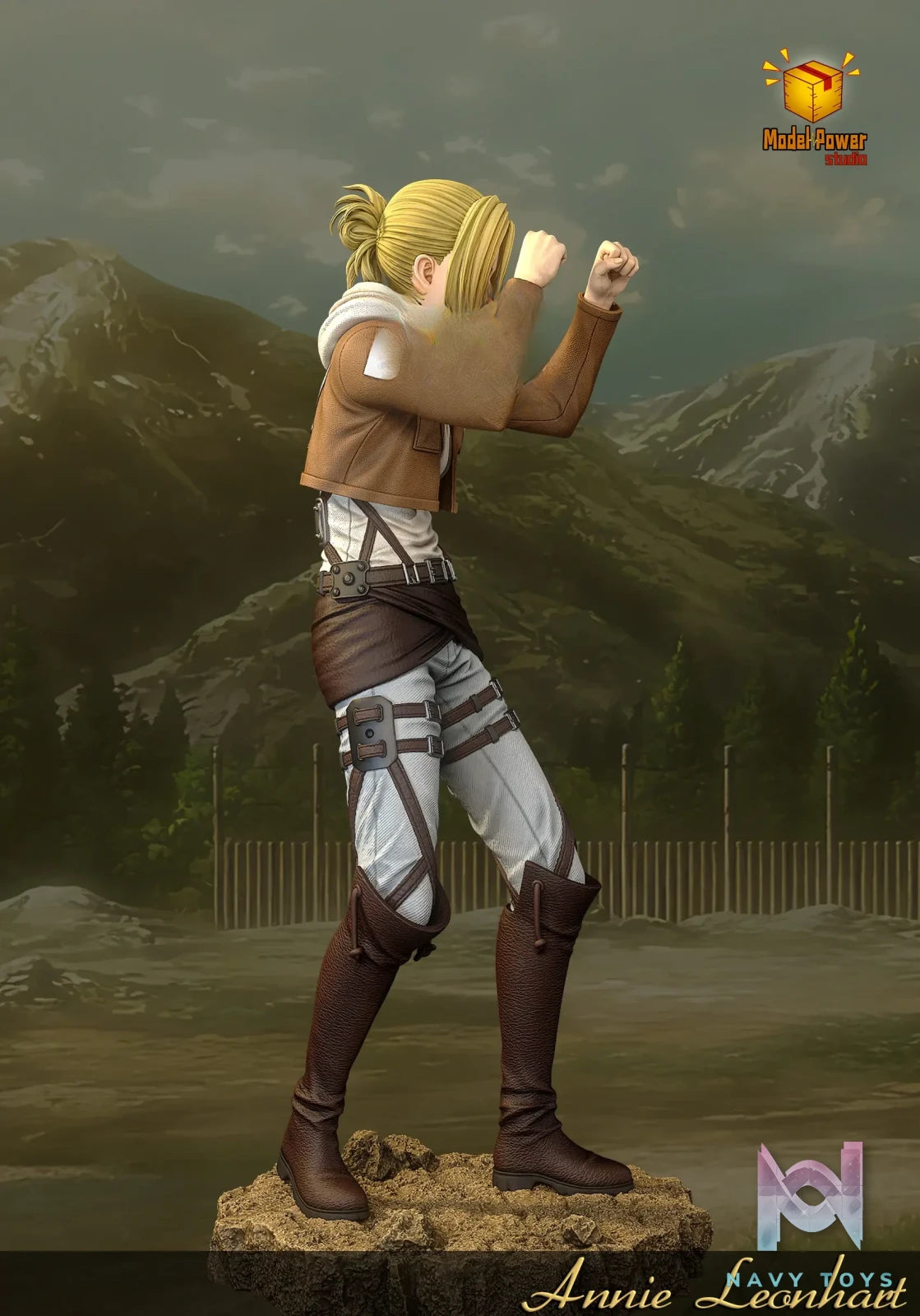 Model Power Studio – Annie Leonhart Battle Ready Pose Attack on Titan