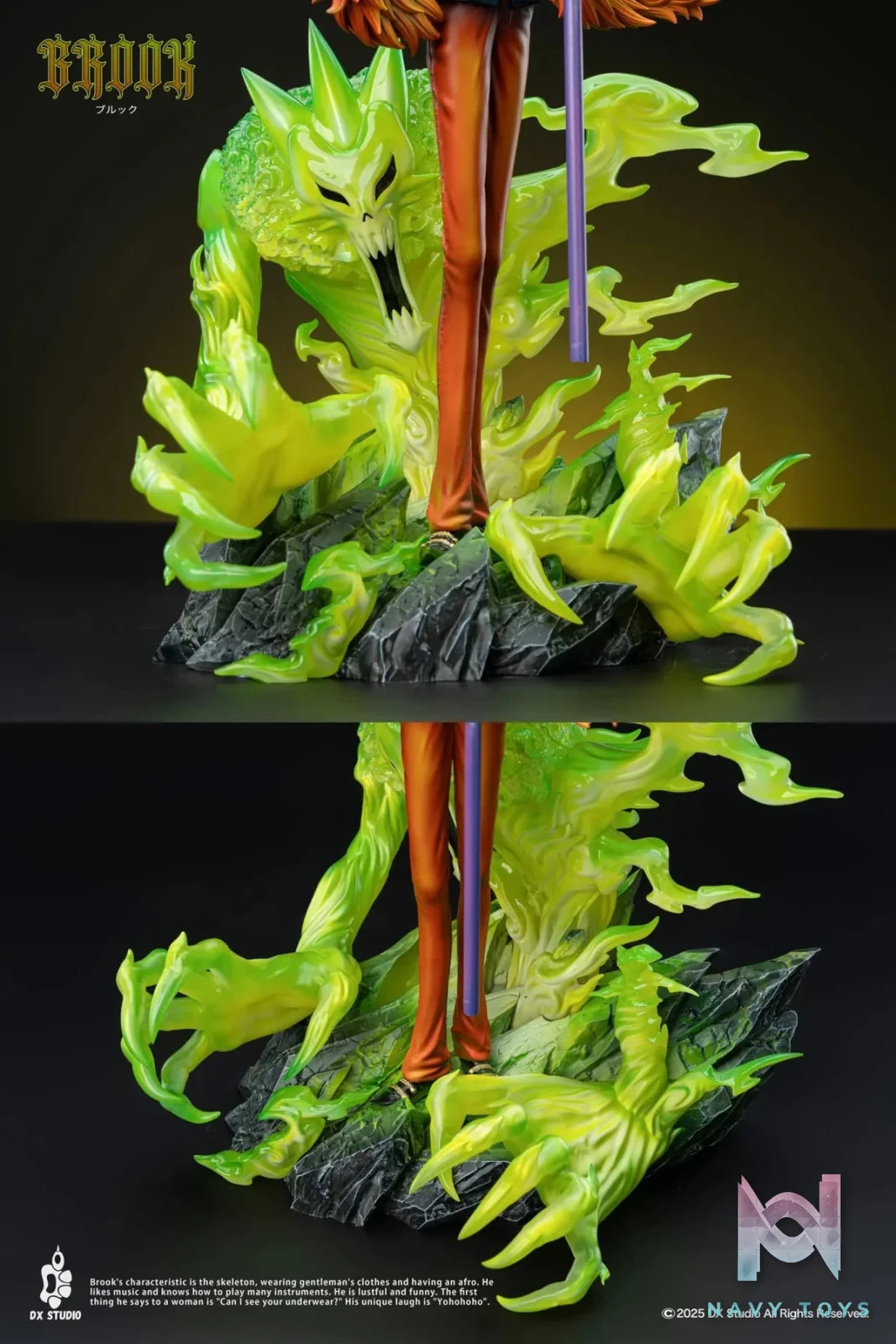 Dx Studio - ONE PIECE Soul King Brook resin statue Navy Toys anime figure