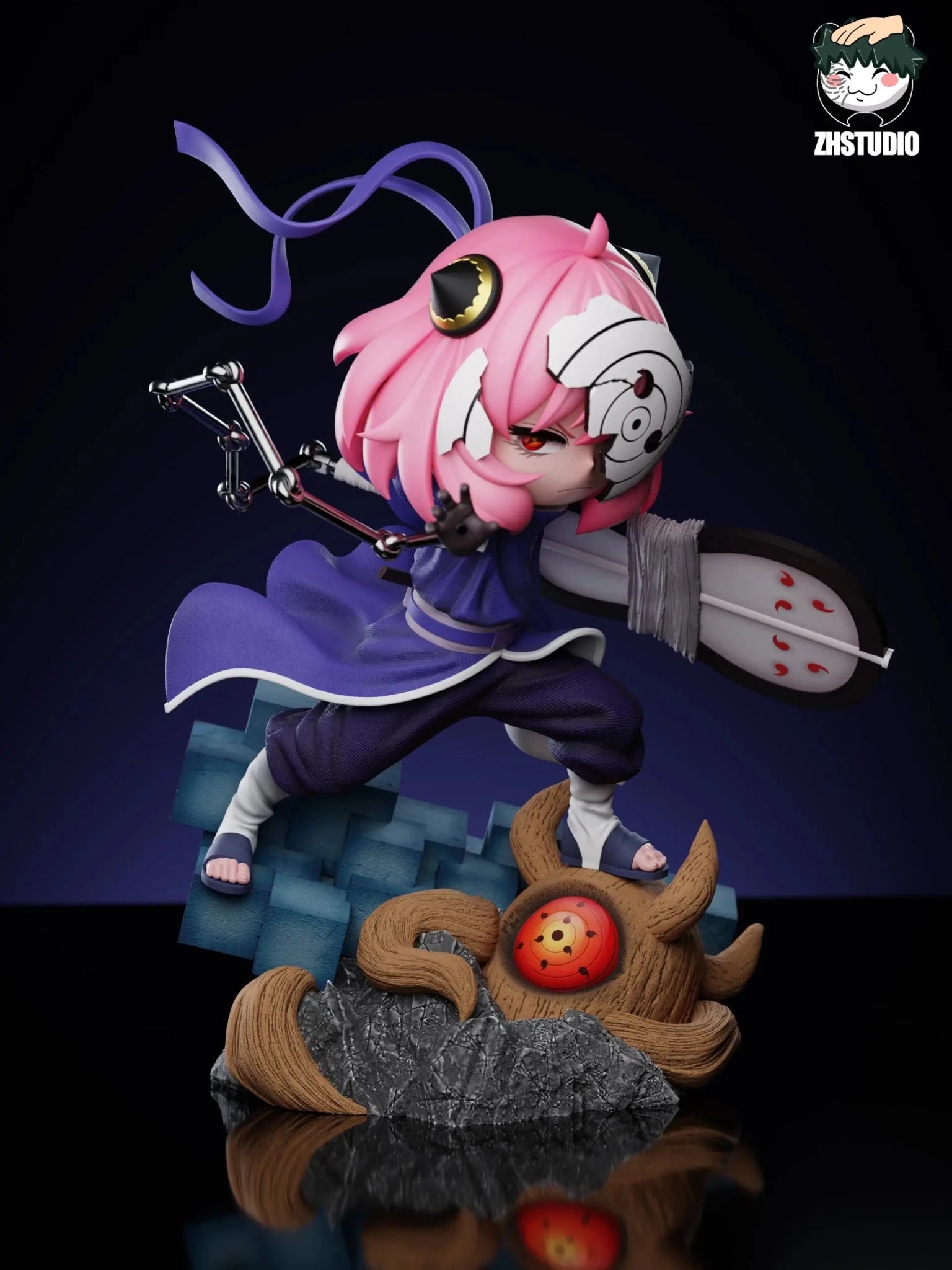 ZH Studio - Spy x Family Anya COS Obito resin statue Navy Toys anime figure