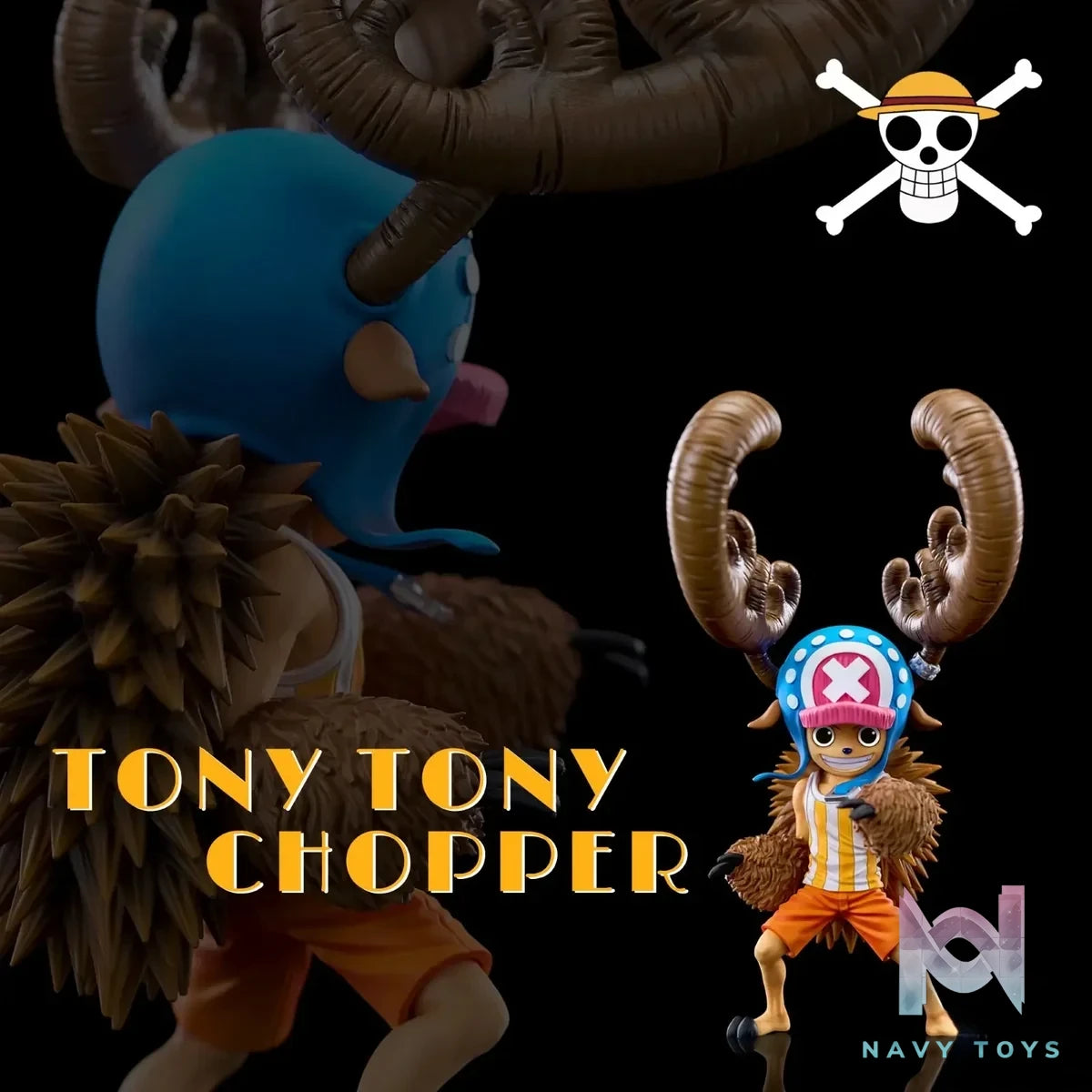 A+ Studio - One Piece Fish - Man Island Straw Hat Group Horn Point Tony Tony Chopper resin statue Navy Toys anime figure