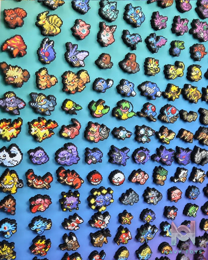 KALA HOME Studio – Generation I Pokémon Pixel Art 3D Decorative Painting Pokémon