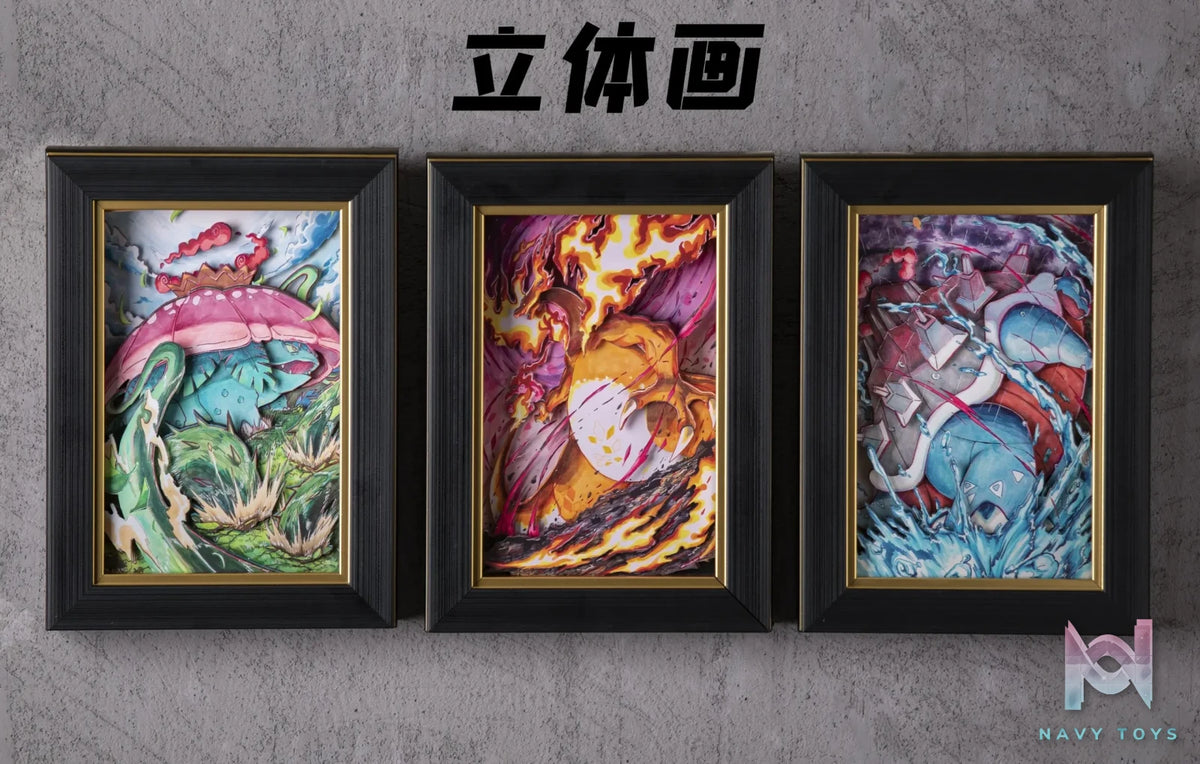 Man Shang Studio – Pokémon First partner Pokémon Charizard & Blastoise & Venusaur