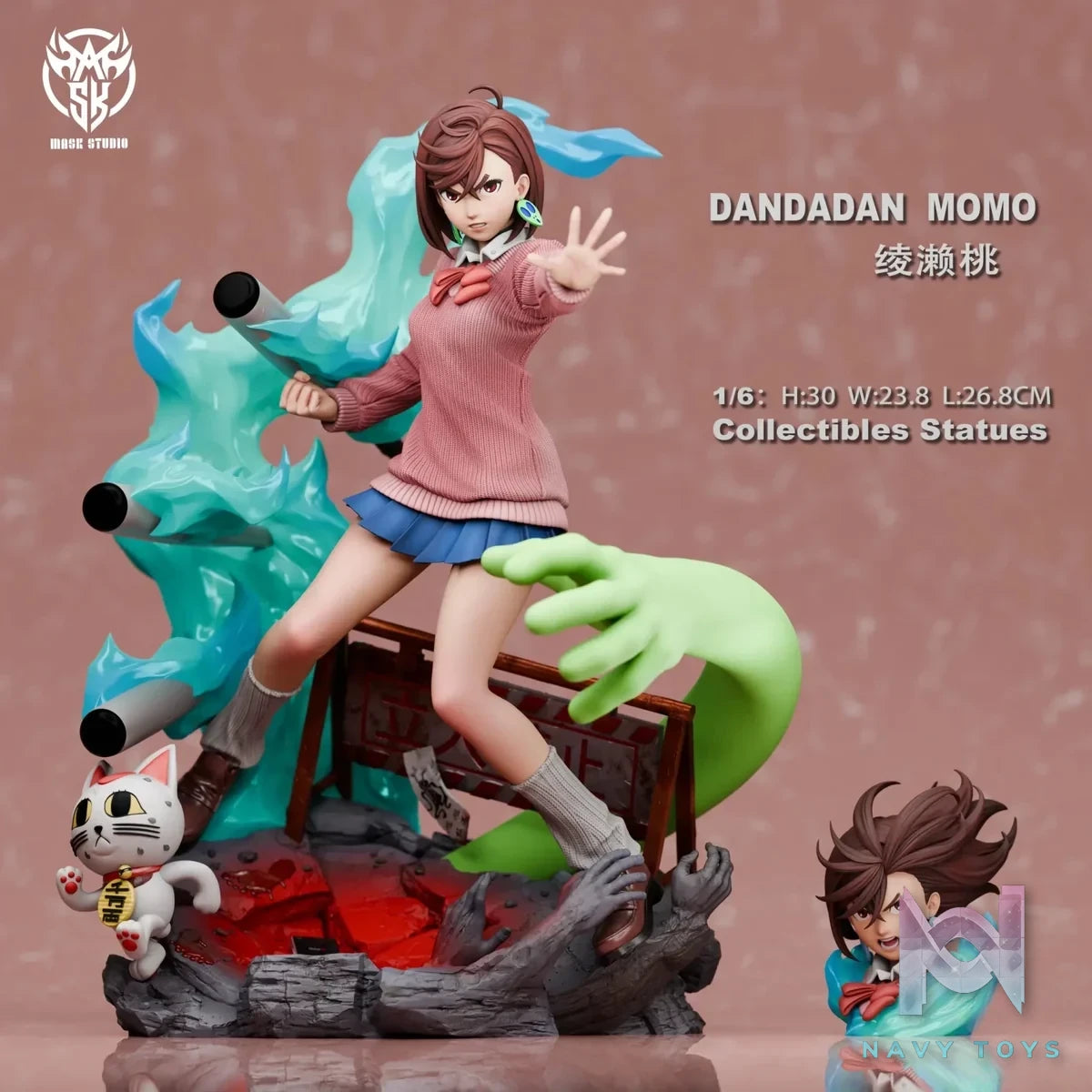Mask Studio - Dandadan Momo Ayase resin statue Navy Toys anime figure