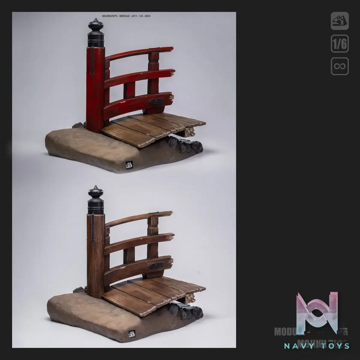 MOjingToys – Module Series – L011Cuiying Broken Bridge 1/6 DIORAMA BASE (Licensed)