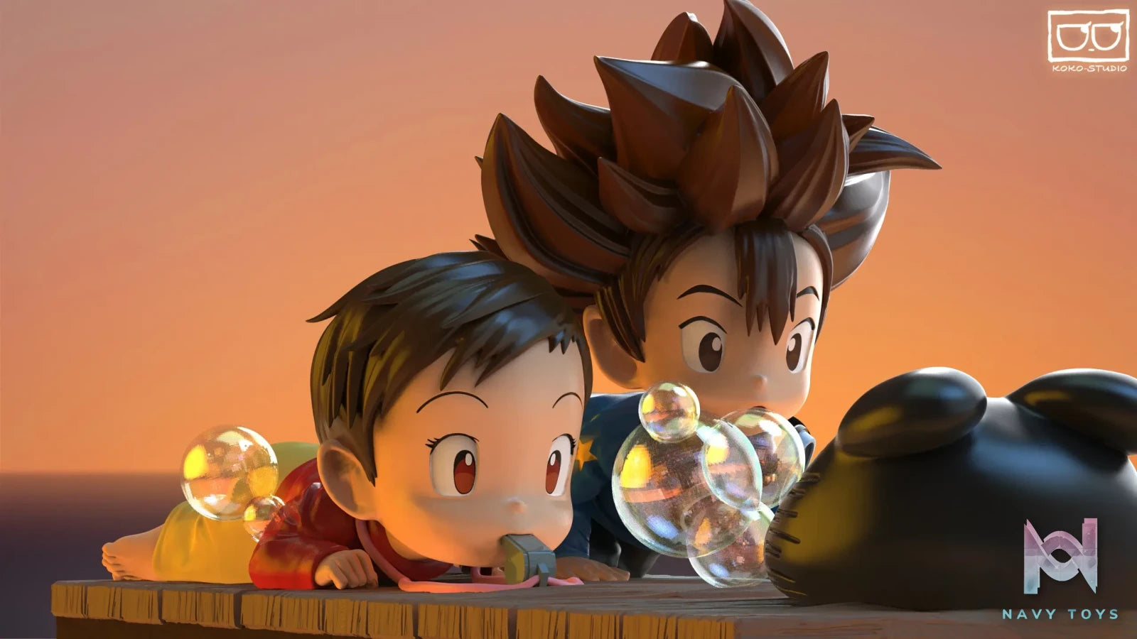 KoKo Studio – Digimon First encounter series blow bubbles Botamon