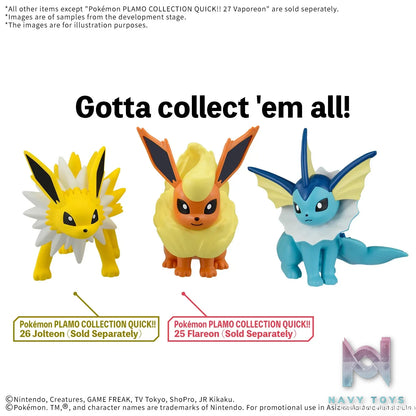 BANDAI SPIRITS – Pokemon PLAMO COLLECTION QUICK!! 27 Vaporeon X 26 Jolteon (Licensed)