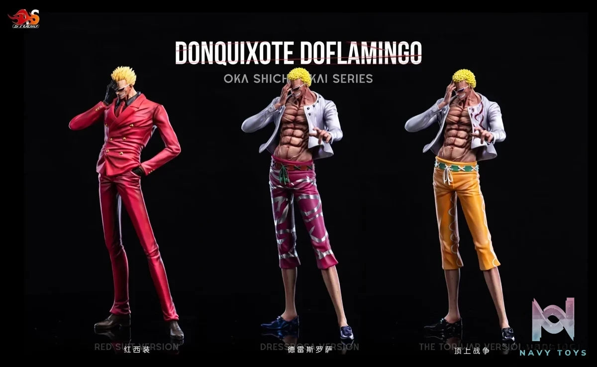 AS Studio - One Piece Seven Warlords of the Sea Donquixote Doflamingo resin statue Navy Toys anime figure