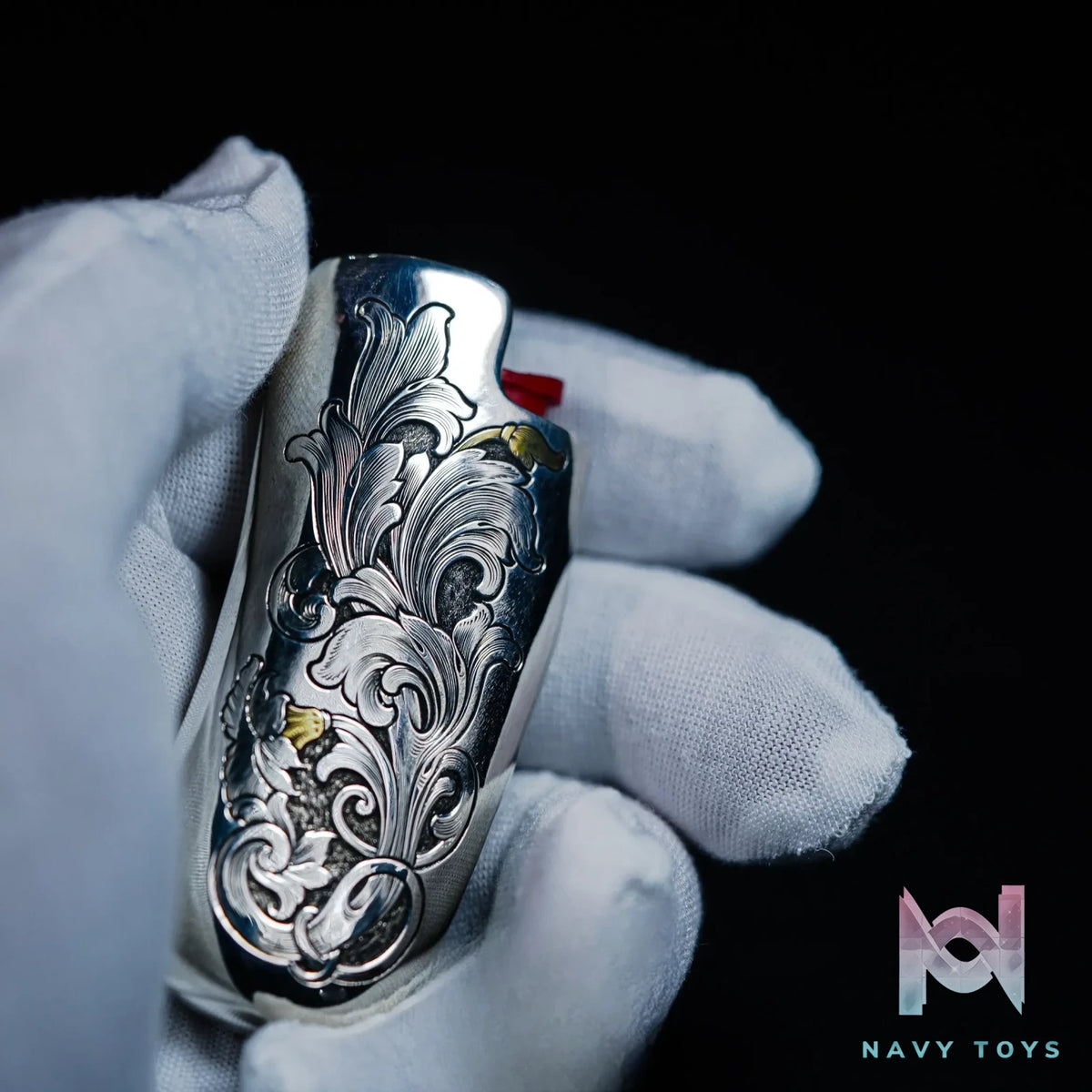 Raven Studio (silver jewelry) – Original Exclusive “Resplendent Splendor” Lindsay Engraved Bic J5 Lighter Case Original