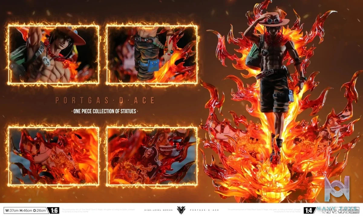 Okr Studio - One Piece Burning Ace resin statue Navy Toys anime figure