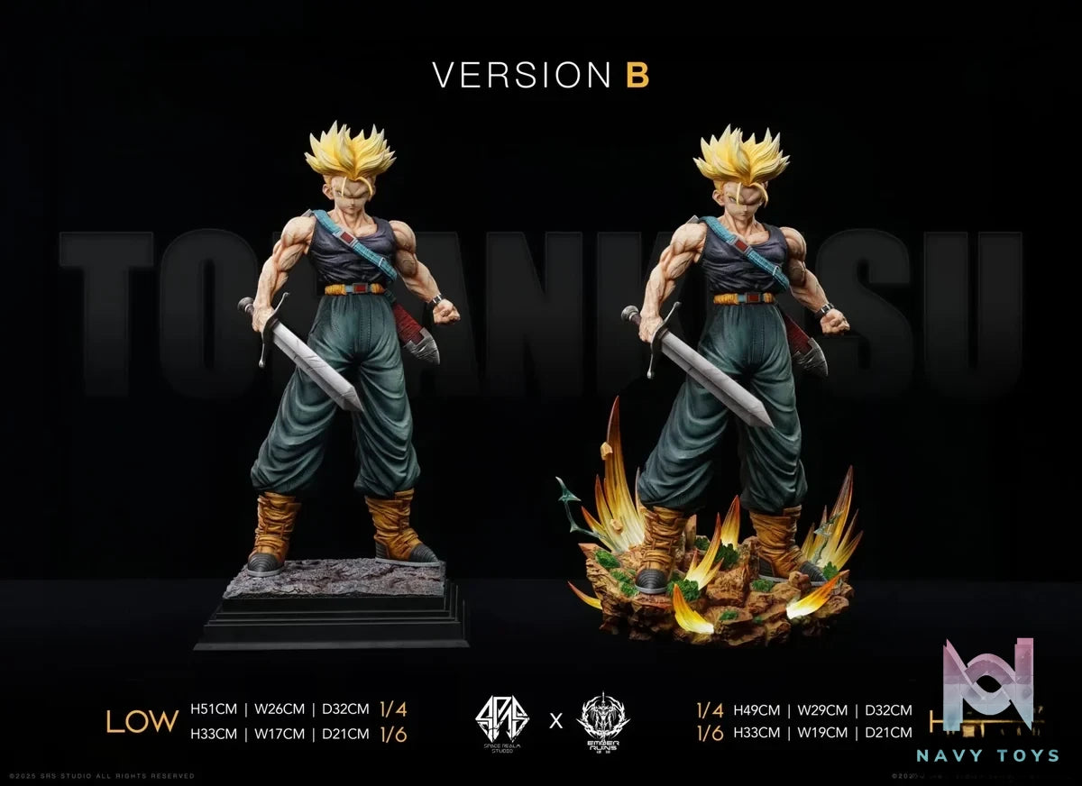 Space Realm Studio & Ember Ruins Studio - Dragon Ball Trunks resin statue Navy Toys anime figure
