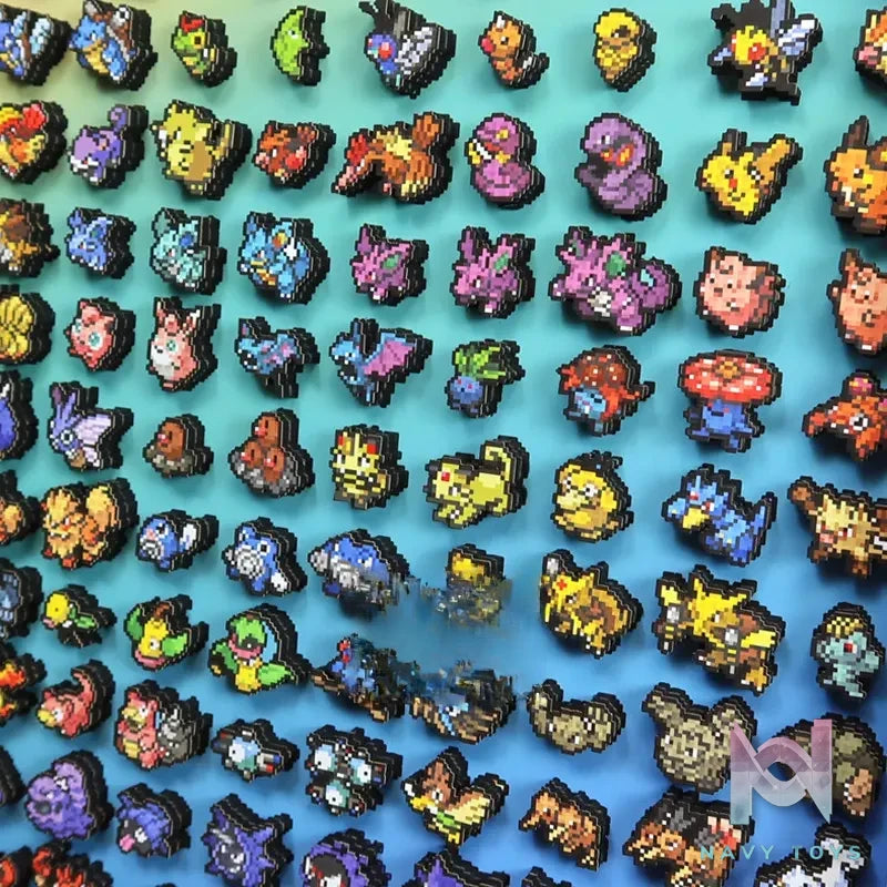 KALA HOME Studio – Generation I Pokémon Pixel Art 3D Decorative Painting Pokémon
