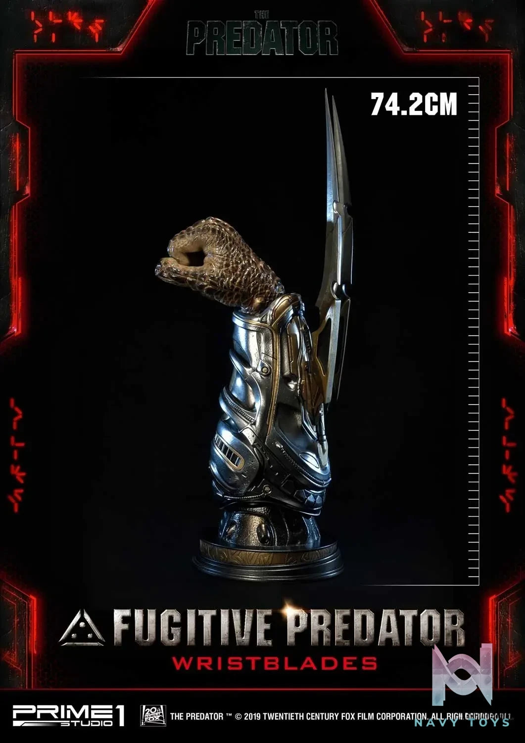Prime 1 Studio – Life Size Bust The Predator (Film) Fugitive Predator Wristblades LSTPR-02 (Licensed)