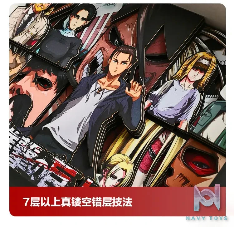 Yu Zhi Jiang Studio – Attack on Titan Multiple Characters 3D Decorative Painting Attack on Titan