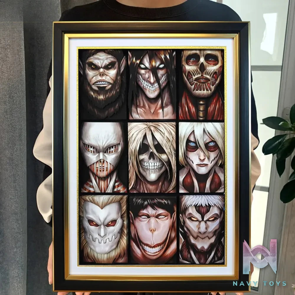 KALA HOME Studio – Attack on Titan Multiple Characters #04 Titan 3D Decorative Painting Attack on Titan