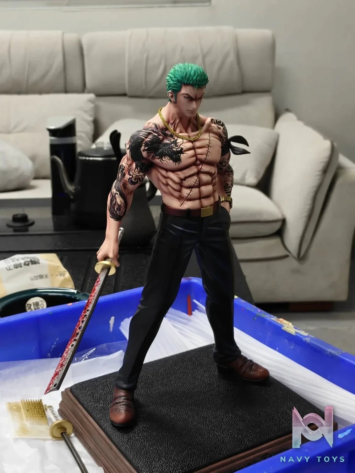 Teddyboy Series Nine Dragons Zoro - One Piece - GP Studio resin statue Navy Toys anime figure